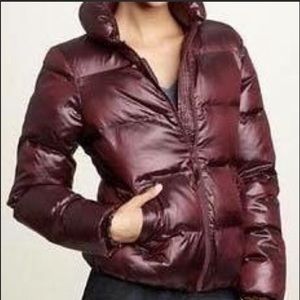 GAP SHINY maroon puffer ❤️